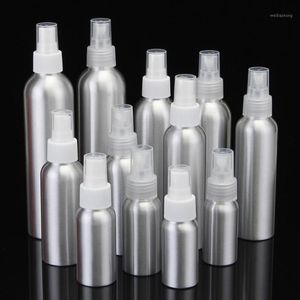 Packing Bottles 1x 30/50/100/120/150/250ml Spray Atomiser Refillable Bottle Aluminium Metal Empty Mist Pump Atomizer Cosmetic Containers1