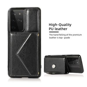 Coque de téléphone portable en cuir avec carte diagonale, étui de protection multifonctionnel pour Samsung Galaxy s21 s21plus s20 s20plus s10 s10plus note10 note10plus note20