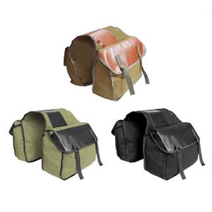 Förvaringspåsar Utomhus Stor Canvas MTB Cykel Bakre Rack Carrier Trunk Cykling Motorcykel Mountain Bike Travel Tail Seat Pannier Pack