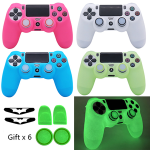 Świecące miękkie silikonowe Controle Controle do Gry kontrolera PS4 Akcesoria Gamepad Joystick Cover