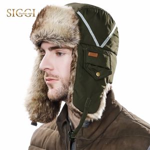 FANCET Winter-Unisex-Bomberhüte für Männer und Frauen, 100 % Kaninchenfell, Kunstfell, weich, warm, für die Jagd, Russland, winddicht, Uschanka 89135, Y200110