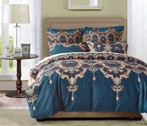 PCS Europeisk stil sängkläder 3 set sängkläder duvet täcker kuddeväska queen och king size