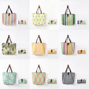 Reusable Grocery Bags with Handles Foldable Waterproof Oxford Cloth Shopping Bag