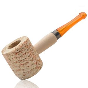 Rökpipor Corn Cob Shaped Pipe Mini Creative Miljövänliga Naturliga 36 st / Lot Svart och Rött Filter Random1