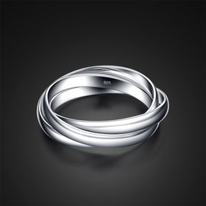 Böhmen 100% 925 Sterling Silver Fashion 3 Ring Kombination 6-11 Storlek Personlighet Kvinna Party Smycken Gift 220216