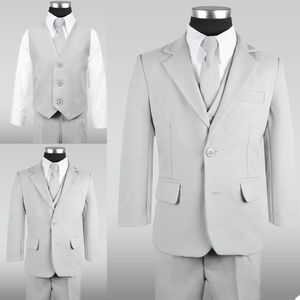 Ny Spring Boy Formal Suits Dinner Tuxedos Little Boy Groomsmen Barn för bröllopsfest Prom Formal Wear 3 PCS302W