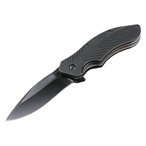 Assisted Opening Flipper Folding Knife 8CR13 Black Blade ABS Handle H5345