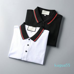 The new style embroidery summer luxury brand polo menswear designer pure cotton polo t shirt fashion British solid color breathable lapel