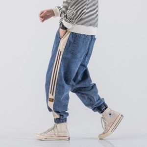 Männer Jeans 2022 Lose Freizeit Casual Hosen Schwarz/blau Farbe Baggy Homme Cargo Tasche Waschen Biker Denim Hosen große Größe M-5XL