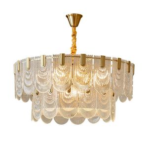 Żyrandole po nowoczesnym miedzianym szklane żyrandol światło prosta projektant kreatywa lampa wisiorek do jadalni Deco wiszące światła oprawy