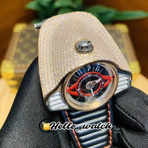 Ny Azimuth Gran Turismo 4 Varianter sp.s.gt.n004 Guldfodral Full diamanter Miyota Automatiska Mens Watch Black Dial Leather Watches Hello_Watch