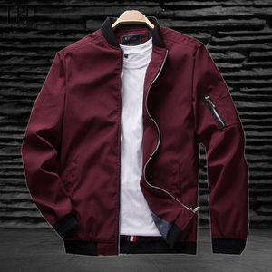 Solid Color Men Jacket Autumn Spring Casual S Outwear Mens Business Fitness Clothing Man Coats 6xl 201105