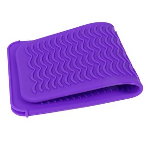 Silicone Heat Resistant Travel Mat Pouch For Curling Iron Hair Straightener Multi-function Non-slip Flat Styling Tool W4