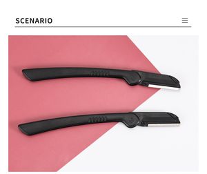 Makro Kaş Tıraş Makinesi Değiştirme Retiküle Bıçak Katlanır Jilet Erkekler ve Kadınlar için Kaş Bıçak Düzeltici 50 ADET