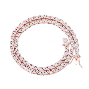 5mm Tennis Chain Triangular Zircon Choker Kvinnors Halsband Iced Out Cubic Zirconia Hip Hop Charm Smycken Gift