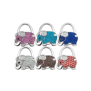 Gancio per borsa alla moda Gancio per borsa a forma di elefante Scrivania antiscivolo Appendiabiti per borsa Bomboniera e regalo per feste di compleanno