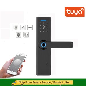 Tuya WIFI Fingerprint smart, Password Keyless Lock, APP Remote Fechadura Digital Door Lock 201013