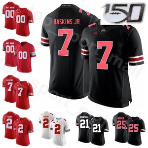 NCAA College Ohio State Buckeyes 7 Dwayne Haskins Jersey Chase Young 2 JK Dobbins 25 Mike Weber 21 Parris Campbell Football
