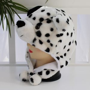 10 pçs preto branco dos desenhos animados coelho movendo orelha muffs chapéu de pelúcia earflaps boné chapéu leopardo branco earmuffs animal casual