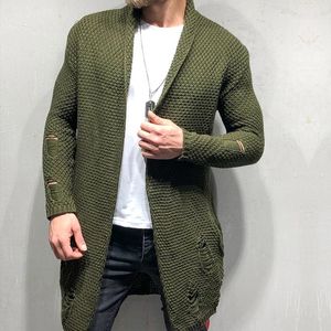 Heren Sweaters Mode Mannen Sweater Plus Size Effen Elegante Winter Harajuku Cardigan Casual V-hals Standaardwol los en comfortabel