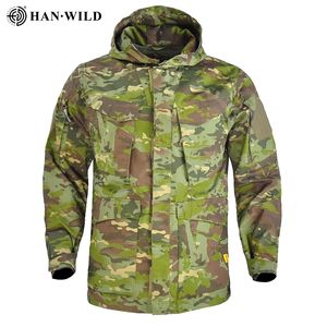 HAN WILD M65 Тактическая куртка Мужчины Армия США Водонепроницаемая ветровка Мульти карманный камуфляж военный открытый кемпинг охотничье пальто