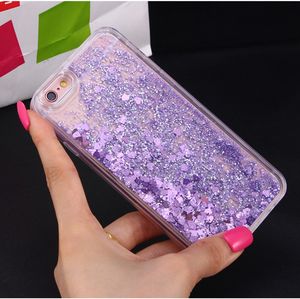 Custodie per PC in plastica rigida Quicksand Liquid Diamond per Iphone 13 12 11 Pro Max XR X XS 8 7 6S Plus Bling Glitter Gold Foil Star Cover per telefono