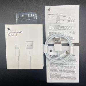 Apple iPhone海外倉庫100ピース7世代ケーブルオリジナルOEM品質1M FT M AF USBデータ同期チャージ電話ケーブル小売パッケージ