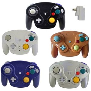 6 färger NGC Wireless 2.4G Game Controller Gamepad Portable Joystick för Wii Gamecube med Retail Box