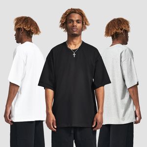 Märke Mäns Bomullskläder Vit T Shirt Hip Hop Men T-tröja Man Toppar Tee Oversize Tshirt för Male