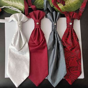 Krawat Scarf Corbata Męskie Bow Drawium Groom Z White Black Fang You Dinner Ceremonii Ślubna Brytyjski Koreański Jedwabiu Hong Kong Knot