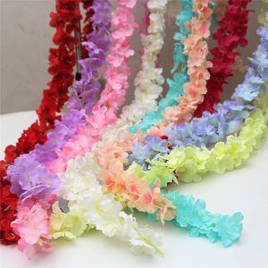 Artificial Wisteria Flower Vine 33CM Silk Wisteria Garland Rattan Silk Hanging Flower for Home Garden Ceremony Wedding Arch Floral Decor