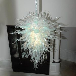 Lampa wysokie oświetlenie sufitowe unikalne lampy białe 100% dmuchanego szkła wisiorek światła sztuka do salonu wystrój żyrandol oświetlenie
