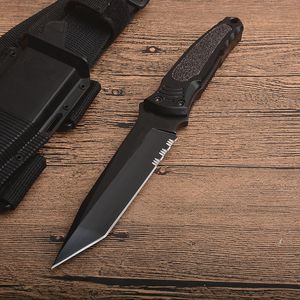 Special Offer Survival Straight Knife 8Cr13Mov Black Titanium Coated Tanto Point Blade Full Tang Aluminum Handle With Kydex