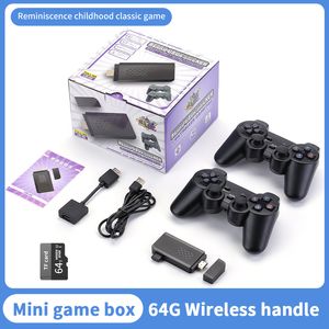 Newest Arrival nostalgic host UB-66 4K USB Wireless game sticker 64GB 10000 GameS TV Video Game with HD Output Dual Player