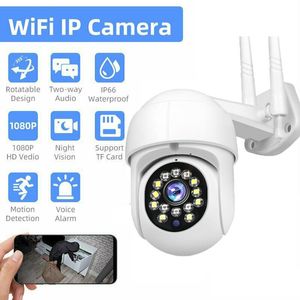 HD 1080p Wi -Fi IP Беспроводная камера на открытом воздухе/крытый видеонаблюдение HD PTZ Водонепроницаемое дом Smart Security Ir Cam на Распродаже