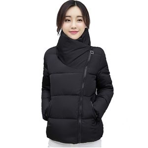 Stehkragen Winterjacke Frauen Solide stilvoller Womens Basic Jacken Outwear Herbst Kurzmantel JAQUETA FEMININA INVERNO NEUE 201112