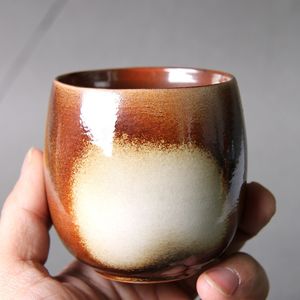 Tazza singola in ceramica per acqua, cambio al forno, imitazione, tazza da tè in ceramica cotta a legna, tazza da tè individuale in ceramica antica