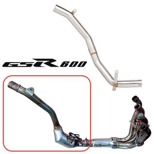 Kaçış Decat Boru Motosiklet Egzoz Katalizörü Suzuki GSR 600 2006 2007 2008 2009 2010 2011 GSR600 GSR 600 için Boru Sil