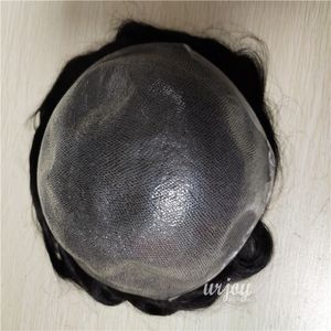 High Quality Wholesale Factory Price European Cut Pu Wig 100% Indian Virgin Remy Human Hair Toupee For Men Replacement
