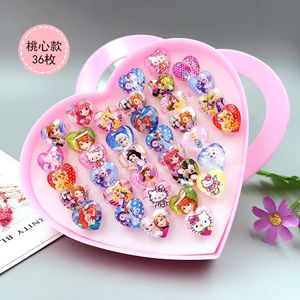 Koreanische Karikatur-Kinder Netter kleiner Ring Süßigkeit transparente Farbe Mixed Schmuck Verschiedene Spezifikationen Hot verkaufte Produkte