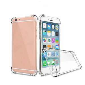 Capa de telefone de silicone TPU transparente à prova de choque para iPhone 13 12 11 Pro Max XR XS X 8 7 6 Plus Airbag Capa traseira