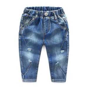 Calça de jeans meninos calças calças primavera designer de moda de outono calça crianças menino menina calça jeans casual por 2 ~ 6 anos