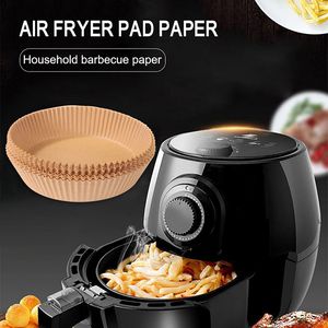 Air Fryer Одноразовые Бумажные лайнер Непричнч-Мат Пергамент Деревянная Пульп Пароновой Парограф Круглый Бумажный Кухонный Инструмент для Фритюрницы Выпечки 1000 шт.