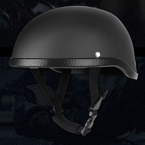 Casco moto per casco mezza faccia vintage Harley per scooter Mtb Bike Cruiser accessori caschi nero opaco Casco Moto195Y