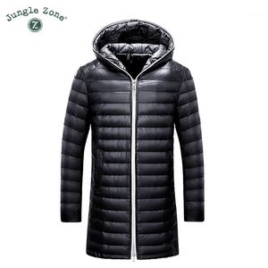 Homens para baixo parkas por atacado- zona da selva 2021 jaqueta de inverno branco pato casaco casual fino jaquetas com capuz1