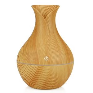 Großhandel 130 ml USB Holzmaserung Ätherisches Öl Diffusor Ultraschall-luftbefeuchter Haushalt Aroma Diffusor airfresher Aromatherapie Nebel Maker