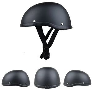 Capacete de motocicleta para Harley Vintage Half Face Capacete para Mtb Bike Cruiser Scooter Matte Black Capacetes Acessórios Casco Moto