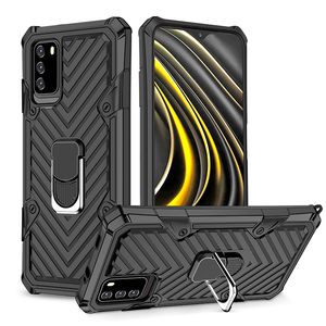 العسكرية الصف واقية حالة الهاتف مع المغناطيسي سيارة جبل الدائري kickder ل xiaomi poco x3 nfc m3 redmi note 8 pro note 9 ثانية redmi 9 9a