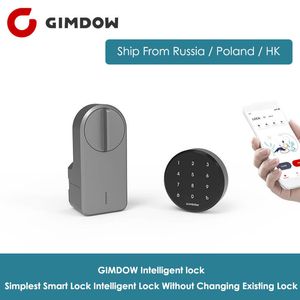 GIMDOW Smart Door Lock Digital Bluetooth Intelligent Lock without changing existing Lock Wireless App Bluetooth Control Y200407