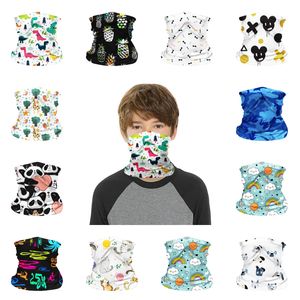 Hurtownie - Kids Neck Gaiter Cartoon Bandanas Pokrywa twarz Wielofunkcyjna twarz Bandana Shield Scarf Dla chłopców i dziewcząt Sportowy Outdoor B99F